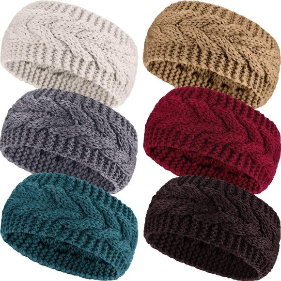 Women\'s Cable Knit Headbands Winter Ear Warmers Assorted Colors Set of 6 main image 7